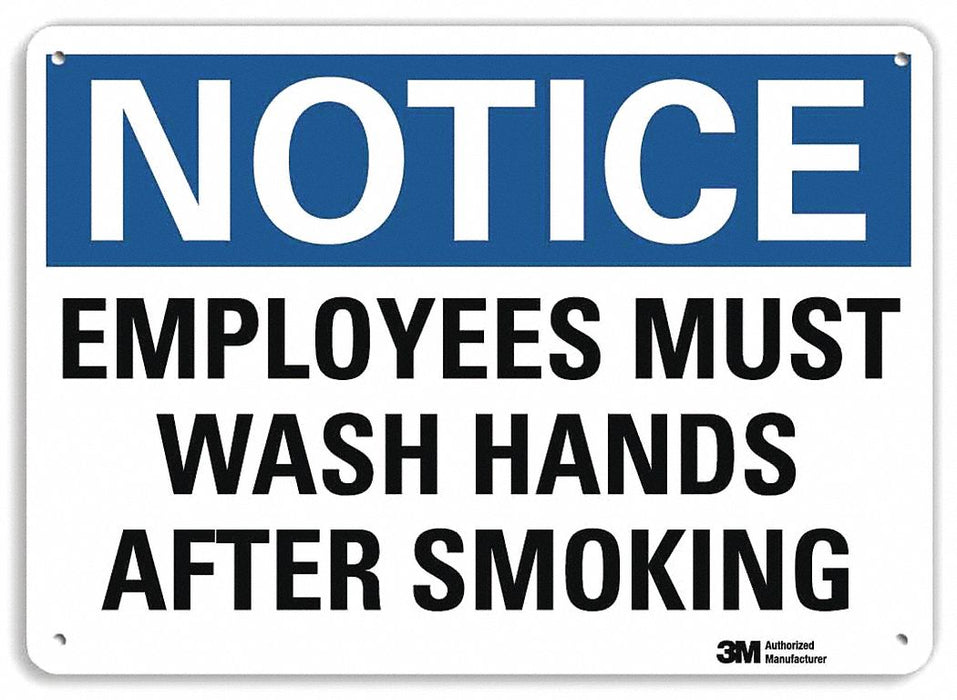 Notice Sign 10 in x 14 in Aluminum