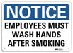 Notice Sign 10 in x 14 in Plastic