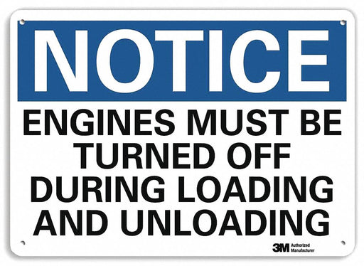 Notice Sign 7 in x 10 in Plastic