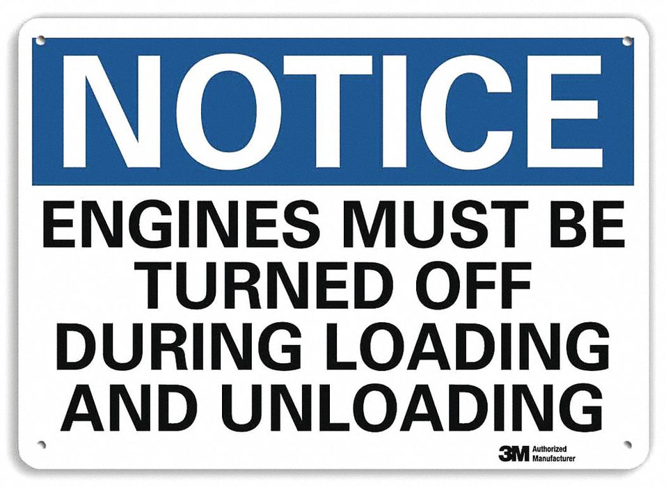 Notice Sign 7 in x 10 in Plastic