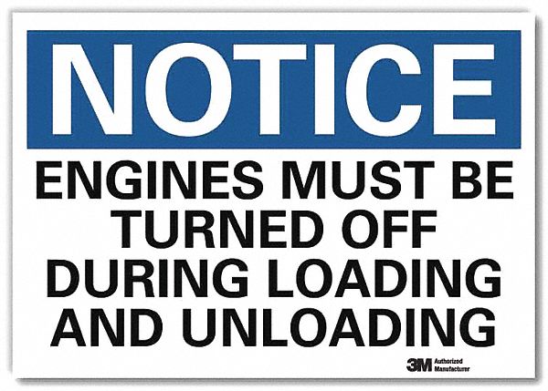 Notice Sign 7 in x 10 in Rflct Sheeting