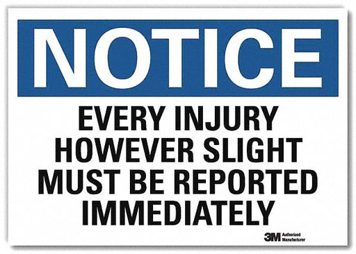 Notice Sign 5 in x 7 in Rflct Sheeting