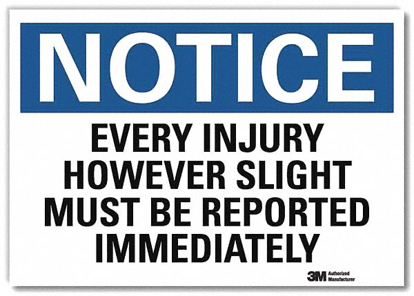 Notice Sign 5 in x 7 in Rflct Sheeting