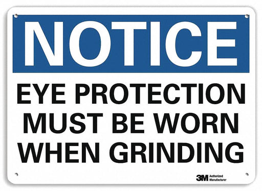 Notice Sign 7 in x 10 in Aluminum