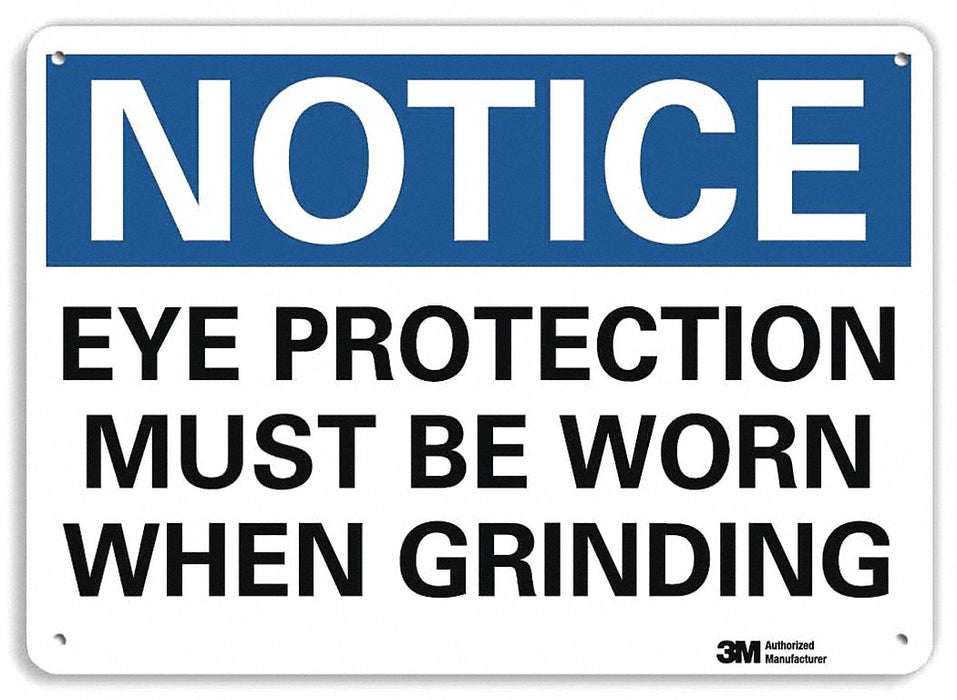 Notice Sign 10 in x 14 in Aluminum
