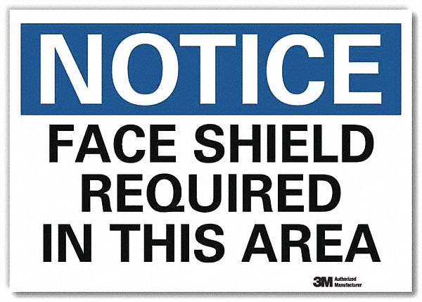 Notice Sign 7 in x 10 in Rflct Sheeting