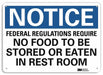 Notice Sign 7 in x 10 in Plastic