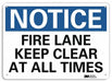 Notice Sign 7 in x 10 in Plastic