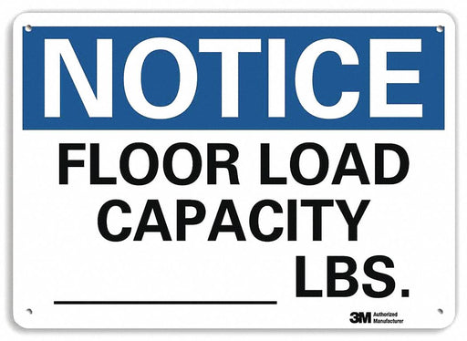 Notice Sign 10 in x 14 in Plastic