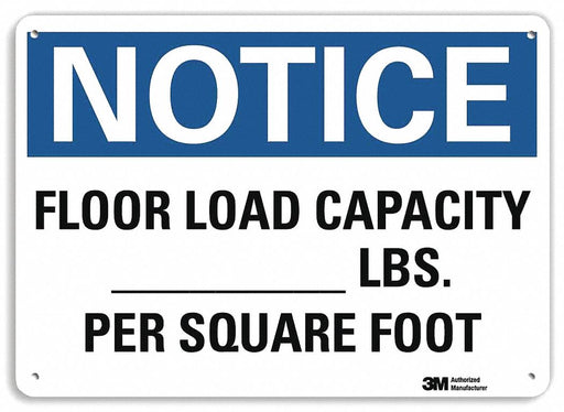 Notice Sign 7 inx10 in Plastic