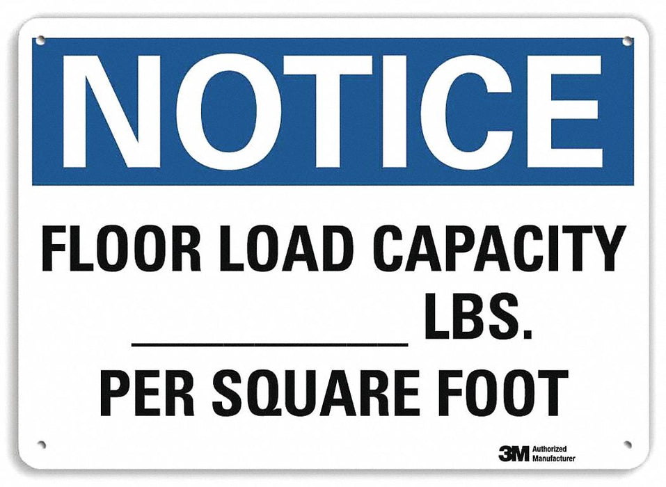 Notice Sign 10 inx14 in Plastic