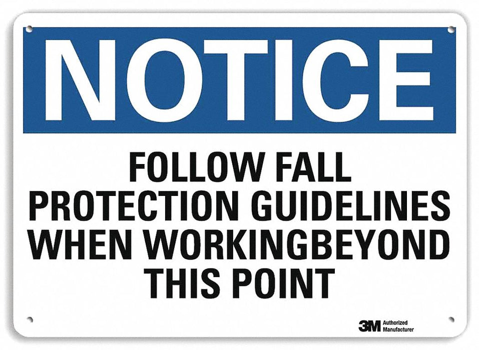 Notice Sign 7 inx10 in Plastic