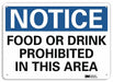 Notice Sign 7 in x 10 in Plastic