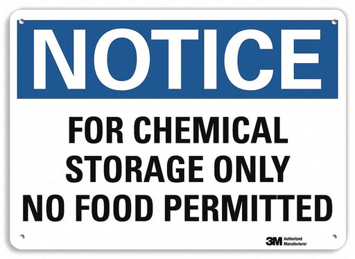 Notice Sign 10 in x 14 in Plastic