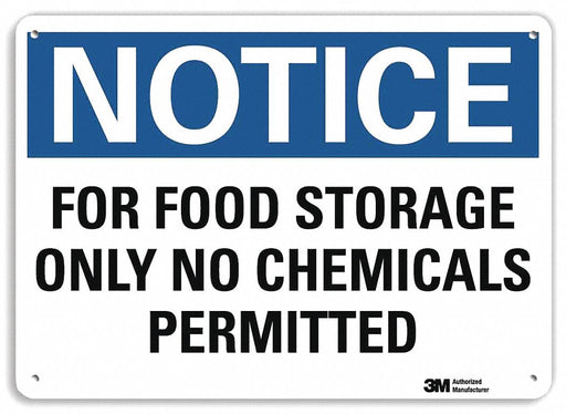 Notice Sign 10 in x 14 in Plastic