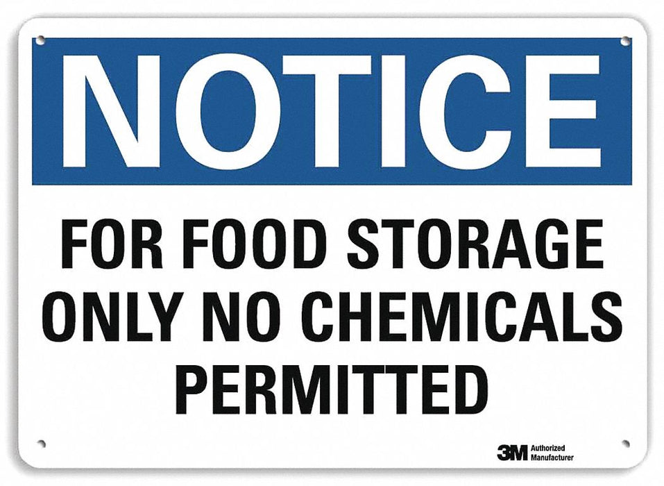 Notice Sign 7 in x 10 in Aluminum