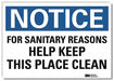 Notice Sign 5 in x 7 in Rflct Sheeting