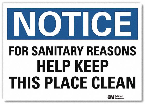 Notice Sign 5 in x 7 in Rflct Sheeting