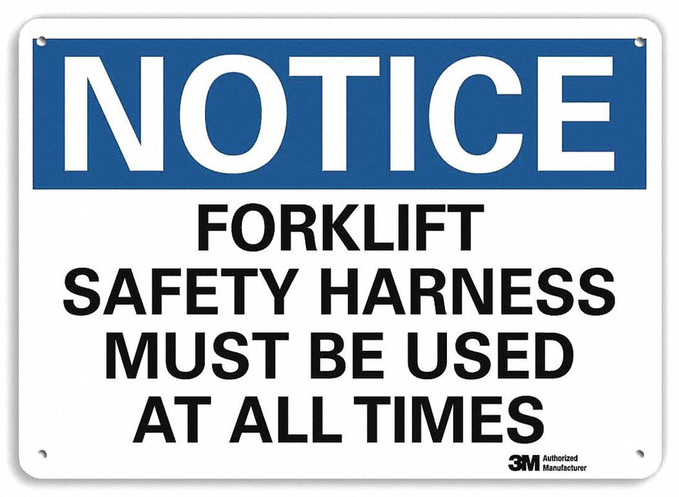 Notice Sign 10 inx14 in Aluminum