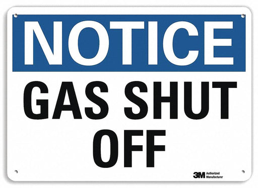 Notice Sign 7 in x 10 in Plastic