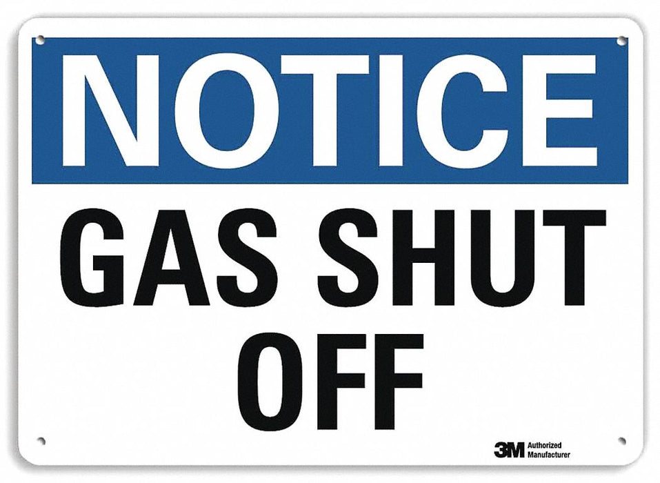 Notice Sign 10 in x 14 in Plastic