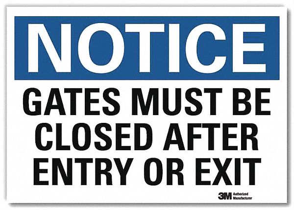 Notice Sign 7inx10in Reflective Sheeting