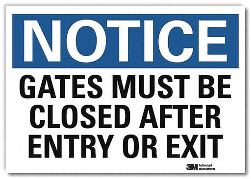 Notice Sign 10x14in Reflective Sheeting