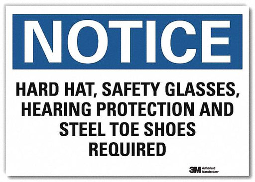 Notice Sign 7inx10in Reflective Sheeting