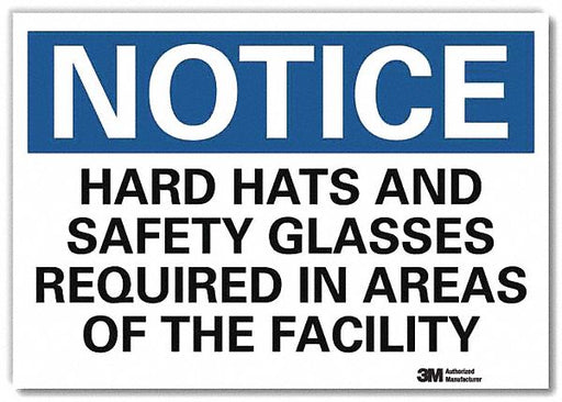 Notice Sign 7 in x 10 in Rflct Sheeting