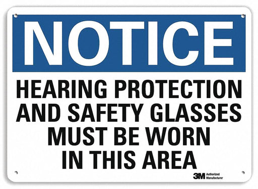 Notice Sign 7 inx10 in Plastic