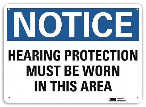 Notice Sign 7 inx10 in Plastic