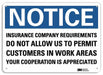 Notice Sign 10 in x 14 in Plastic
