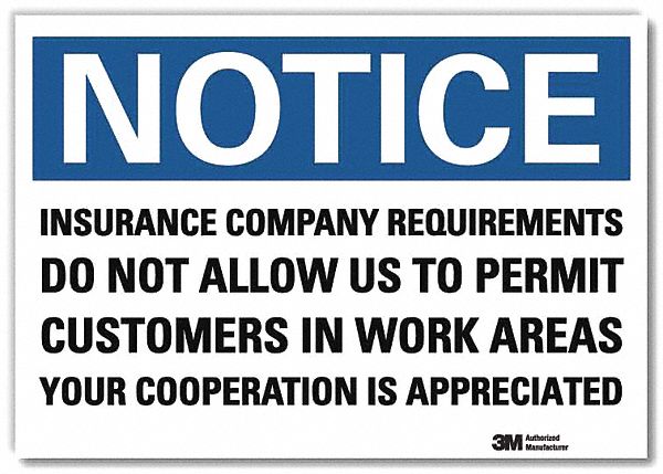 Notice Sign 10 in x 14 in Rflct Sheeting