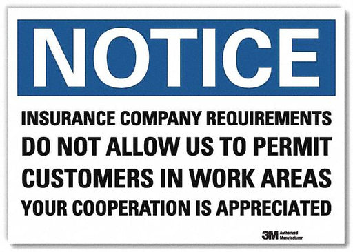 Notice Sign 7 in x 10 in Rflct Sheeting