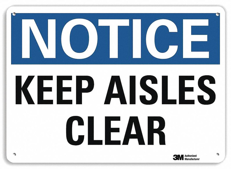 Notice Sign 7 in x 10 in Aluminum