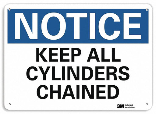 Notice Sign 7 in x 10 in Plastic