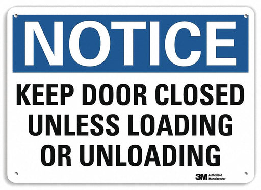 Notice Sign 10 in x 14 in Plastic