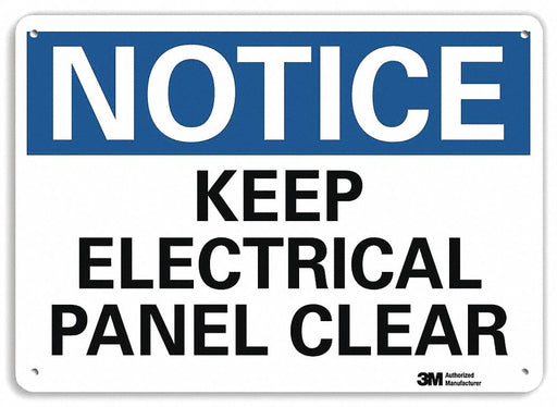 Notice Sign 7 inx10 in Plastic