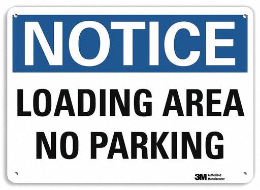 Notice Sign 7 in x 10 in Plastic