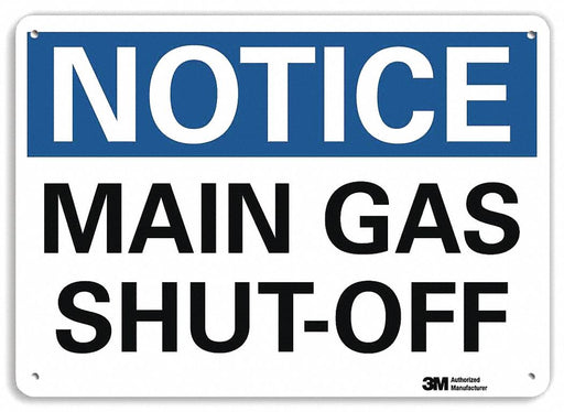 Notice Sign 7 in x 10 in Plastic