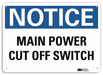 Notice Sign 10 in x 14 in Plastic