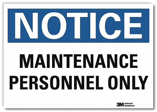Notice Sign 10inx14in Reflctv Sheeting