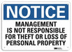 Notice Sign 10 in x 14 in Aluminum