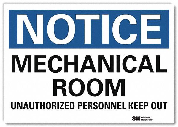Notice Sign 7inx10in Reflective Sheeting