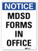 Notice Sign 10 in x 7 in Aluminum