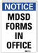 Notice Sign 7 in x 5 in Rflct Sheeting