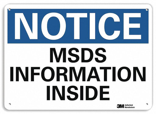 Notice Sign 7 inx10 in Plastic