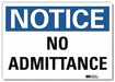 Notice Sign 10inx14in Reflctv Sheeting