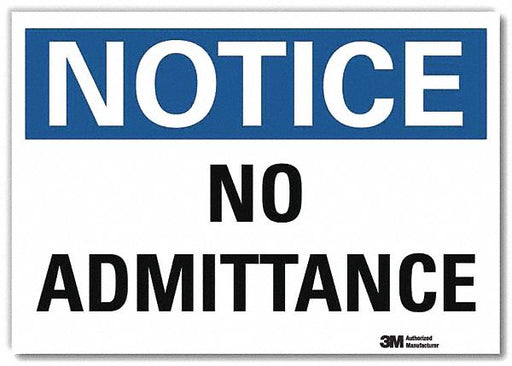 Notice Sign 5inx7in Reflective Sheeting