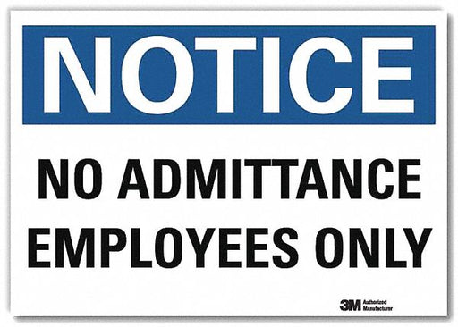 Notice Sign 10 in x 14 in Rflct Sheeting